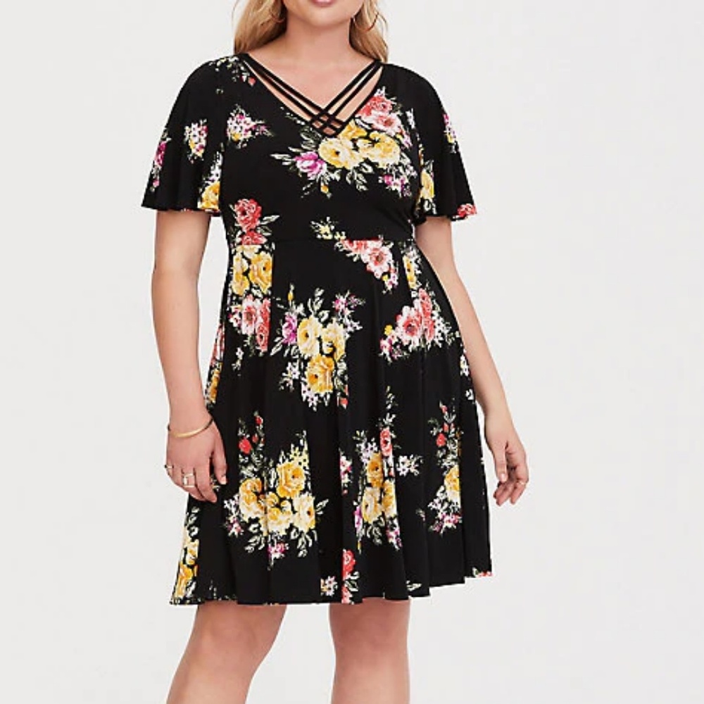 Torrid Jersey Knit Skater Dress sz 3